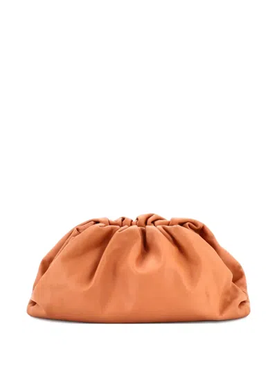 Pre-owned Bottega Veneta The Pouch Leather Clutch Bag In Brown