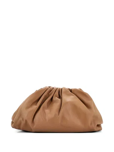 Pre-owned Bottega Veneta The Pouch Leather Clutch Bag In Brown