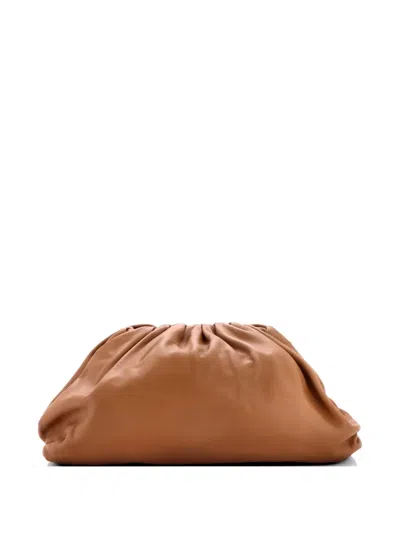 Pre-owned Bottega Veneta The Pouch Leather Clutch Bag In Brown