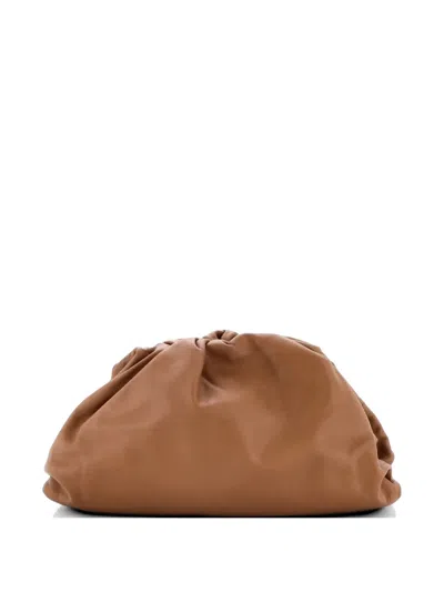 Pre-owned Bottega Veneta The Pouch Leather Clutch Bag In Brown