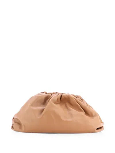 Pre-owned Bottega Veneta The Pouch Leather Clutch Bag In Brown