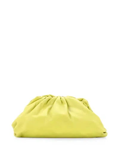 Pre-owned Bottega Veneta The Pouch Leather Clutch Bag In Green