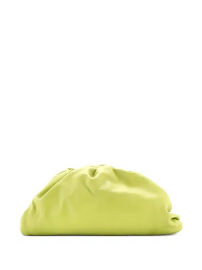Pre-owned Bottega Veneta The Pouch Leather Clutch Bag In Yellow