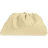 Bottega Veneta The Pouch Leather Clutch In Ice Cream-silver