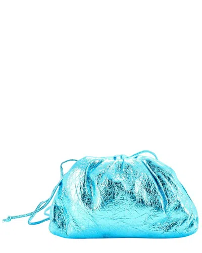 Bottega Veneta The Pouch Leather Mini (authentic Pre-loved) In Blue