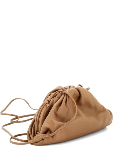 Pre-owned Bottega Veneta The Pouch Leather Mini Crossbody Bag In Brown