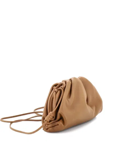 Pre-owned Bottega Veneta The Pouch Leather Mini Crossbody Bag In Brown
