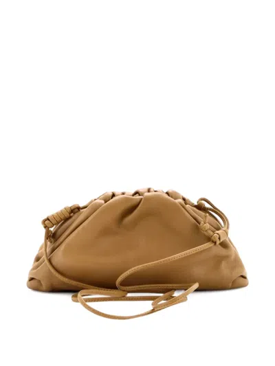 Pre-owned Bottega Veneta The Pouch Leather Mini Crossbody Bag In Brown