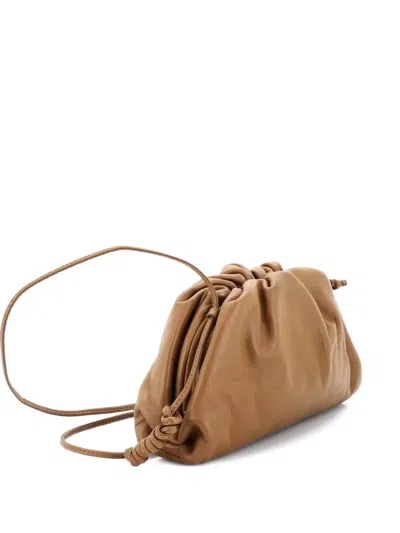 Pre-owned Bottega Veneta The Pouch Leather Mini Crossbody Bag In Brown