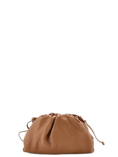 Pre-owned Bottega Veneta The Pouch Leather Mini Crossbody Bag In Brown