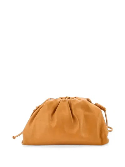 Pre-owned Bottega Veneta The Pouch Leather Mini Crossbody Bag In Brown