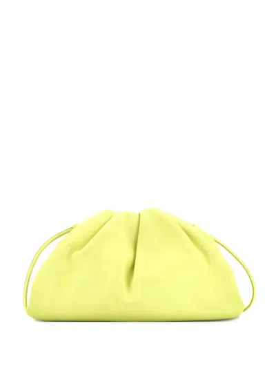 Pre-owned Bottega Veneta The Pouch Leather Mini Crossbody Bag In Green