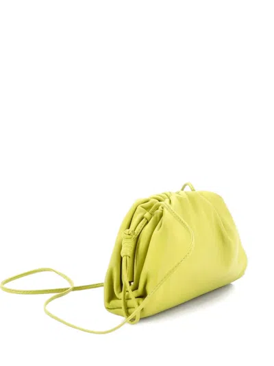 Pre-owned Bottega Veneta The Pouch Leather Mini Crossbody Bag In Green