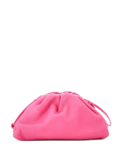 Pre-owned Bottega Veneta The Pouch Leather Mini Crossbody Bag In Pink