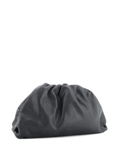 Pre-owned Bottega Veneta The Pouch Leather Teen Clutch Bag In Black