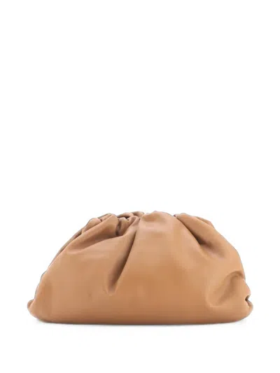Pre-owned Bottega Veneta The Pouch Leather Teen Clutch Bag In Brown