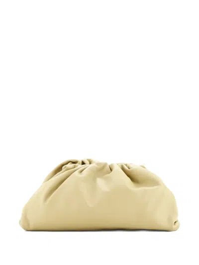 Pre-owned Bottega Veneta The Pouch Leather Teen Clutch Bag In Neutral