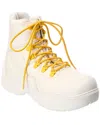 Bottega Veneta Puddle Bomber Lace-up Boots In White