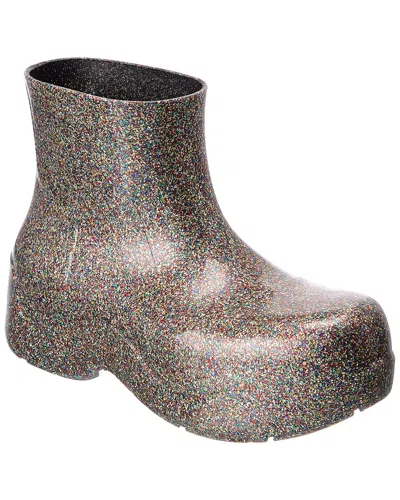 Bottega Veneta The Puddle Glitter Rubber Boot In Gold