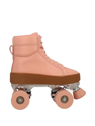 Pre-owned Bottega Veneta The Quilt High-top Roller Skates In Pink