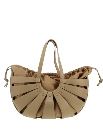Pre-owned Bottega Veneta The Shell Tote Bag In 绿色