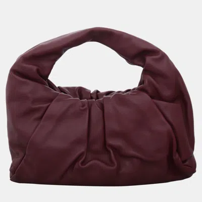 Pre-owned Bottega Veneta The Shoulder Pouch Bag In Burgundy