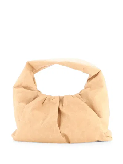 Pre-owned Bottega Veneta The Shoulder Pouch Kraft Paper Medium Hobo Bag In Brown