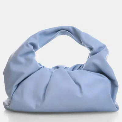 Pre-owned Bottega Veneta The Shoulder Pouch Medium Blue Calfskin Shoulder Bag
