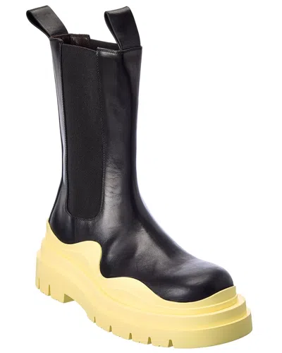 Bottega Veneta The Tire Leather Boot In Black