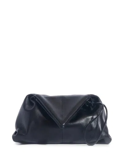 Pre-owned Bottega Veneta The Trine Clutch Bag In Black