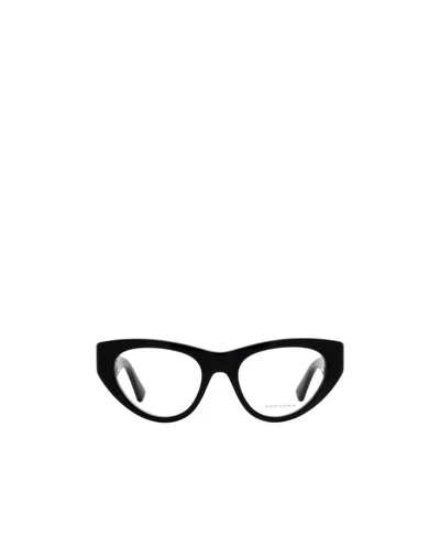 Bottega Veneta Thick Cat Eye-frame Glasses In Black