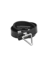 Bottega Veneta Thin Buckle Belt In Black