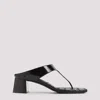 Bottega Veneta Bordeaux Thong Sandals With Kitten Heel And Sole With Intrecciato Motif In Leather Woman In Black