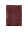 Bottega Veneta Three-fold Wallet In Red