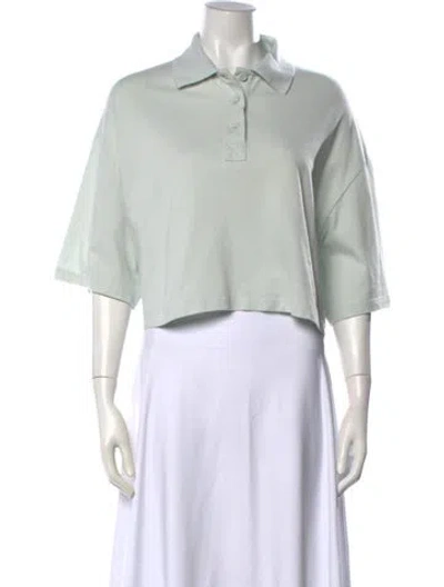 Pre-owned Bottega Veneta Three-quarter Sleeve Polo In Green