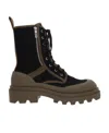Bottega Veneta Tie Canvas Boots In Black