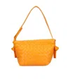 Bottega Veneta Tie Intrecciato Shoulder Bag In Orange