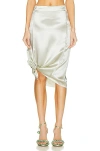 Bottega Veneta Tie Knot Skirt In Frosting