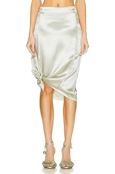 Bottega Veneta Tie Knot Skirt In Frosting