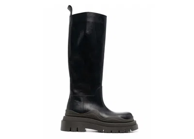 Pre-owned Bottega Veneta Tire Boots (women's) Sneakers In Black