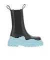 Bottega Veneta Tire Round-headed Chelsea Boots In Black