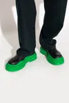 Bottega Veneta Color-blocking Design Chelsea Short Boots In Black