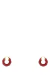 Bottega Veneta Red Twist Earrings