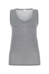Bottega Veneta Striped Bustier Viscose Knit Tank Top In 4096