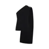 Bottega Veneta One-shoulder Drape Top In Black