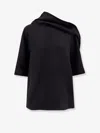 Bottega Veneta Crepe Top In Black