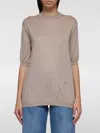 Bottega Veneta Short-sleeved Cashmere Pullover In Beige