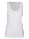 Bottega Veneta Sleeveless Fitted Ribbed Top With Scoop Neckline