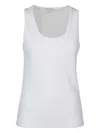 Bottega Veneta Women Cotton Tank Top In White