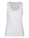 Bottega Veneta Women Cotton Tank Top In White